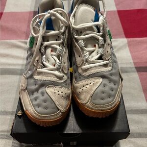 Jordan Kids Sneakers in White, Gray, and Tan